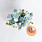 It's a Boy Flowers and Mono Cake