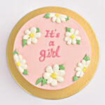 Its A Girl Vanilla Cake 8 Portion