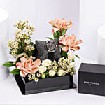 باقة ورد مع ساعة كينيث كول رياضية فاخرة للرجال