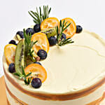 Kumquat Decorated Marble Cake