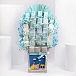 هدايا المولودة الجديدة بنت في بوكس مخصص وردي اللون