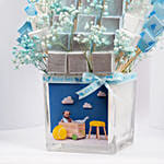 هدايا المولودة الجديدة بنت في بوكس مخصص وردي اللون