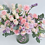 Love Mom Flowers Arrangement With Cake