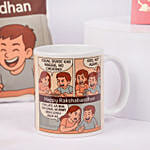 Love You Bro Cushion and Printed Mug