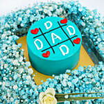 Love You Dad Cake And Flower Tray