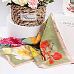 Lumena Maison UAE Botnicals Sage Green Silk Scarf 100