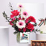 Luxury Emirati Womens Day Flower Arrangement And Dubai Chocolate