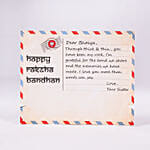 Luxury Rakhi Gift With Harmony Beads Rakhi In Round Gold Tray