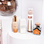 كومبو ورد و طقم عطور أحمد مع بخور