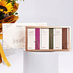 كومبو بوكيه عباد الشمس مع بوكس شوكولاتة دبي