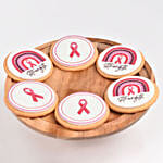  6 قطع كوكيز مخصصة للتوعية بسرطان الثدي