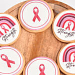  6 قطع كوكيز مخصصة للتوعية بسرطان الثدي