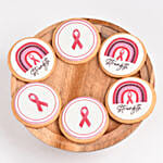  6 قطع كوكيز مخصصة للتوعية بسرطان الثدي