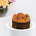 كومبو مزهرية ورود مع كيك تيراميسو