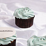 Mint Rosette Celebrations Red Velvet Cup Cake