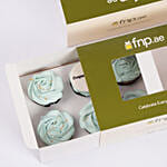 Mint Rosette Celebrations Red Velvet Cup Cake