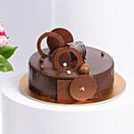 Mixed Flowers With Fudge Cake