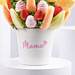 هدايا عيد الأم - فواكه مشكلة وفريزبالشوكولاتة في سلة