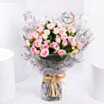 باقة عناق وردي لأمي