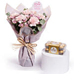 Mothers Love Flower Bouquet with Ferrero Rocher