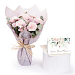 Mothers Love Flower Bouquet with Greeting Card