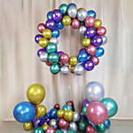 Multicolor Chrome Balloons Ring N Base