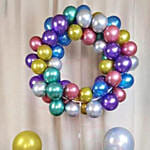 Multicolor Chrome Balloons Ring N Base