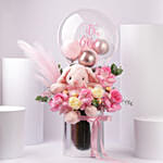 New Born Girl Bloom Hug Box