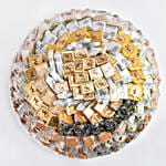 حلويات وافي جورميه - شوكولاتة  ونوغا ومكسرات  في صينية