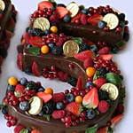 Number 15 Mixed Berry Red Velvet Cake