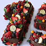 Number 15 Mixed Berry Red Velvet Cake