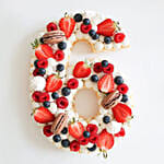 Number 6 Macarons Berries Red Velvet Cake