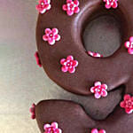 Number 9 Flowers Decked Red Velvet Cake