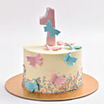 One Year Birthday Cake Marble