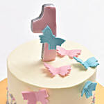 One Year Birthday Cake Marble