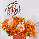 Peach And Orange Floral Love For Bhai
