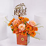 Peach And Orange Floral Love For Bhai