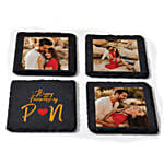 Personalised Anniversary Coasters- Set Of 4