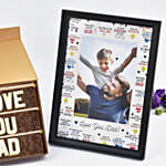 Personalised Love U Dad Frame With Chocolates