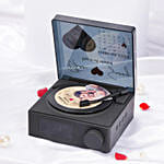 Personalised Valentines day Vintage Bluetooth Record Player