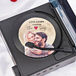 Personalised Valentines day Vintage Bluetooth Record Player