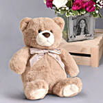 Personalised vase with floral arrangement With Combo