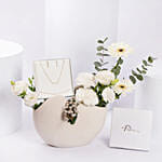 Police Gold Plated Sleek Jewelry Set For Her