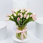 Pink Tulips Arrangement Premium