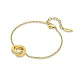 Police Unity Gold Plated Crystals Interlockrings Jewel Gift Set