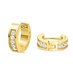 Police Unity Gold Plated Crystals Interlockrings Jewel Gift Set