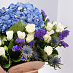 Premium Coffee Roses with Hydrengea