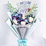 Premium Rakhi With Best Brother Bouquet