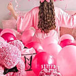 باقة عيد ميلاد الأميرة | بالونات وكيكة وورد ودبدوب