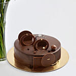 كومبو كيكة فادج شوكولاتة وباقة ورد